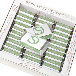 DARK SECRET chocolate with Almonds - 30 Day Box
