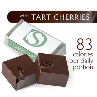 DARK SECRET chocolate with Tart Cherries - 30 Day Box nutrition facts
