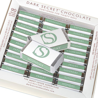 DARK SECRET chocolate with 67% Cacao - 30 day box
