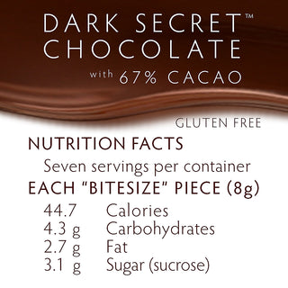 DARK SECRET chocolate with 67% Cacao - 30 day box