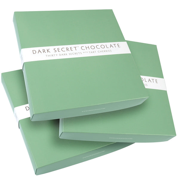 DARK SECRET chocolate with Tart Cherries - 3 / 30 Day Boxes