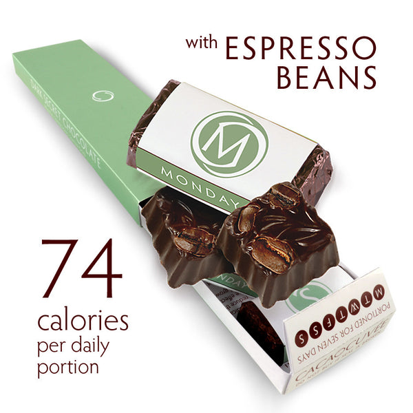 DARK SECRET chocolate SUPERFOOD SUPERPACK - 7 Day Box with Espresso Beans