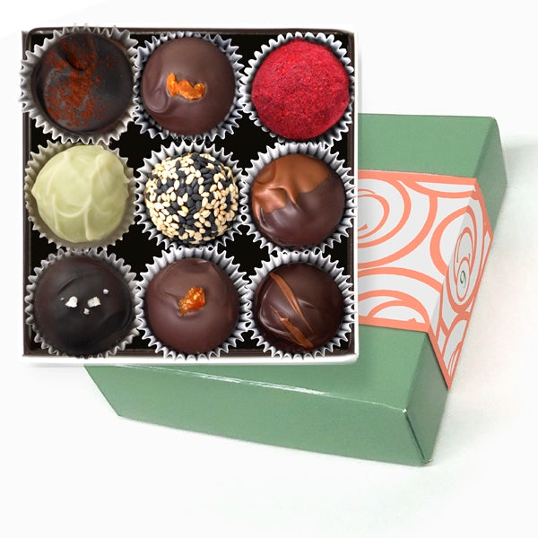 Special Mother’s Day 9 pc box / fresh chocolate truffles 