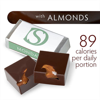 DARK SECRET chocolate with Almonds - 30 Day Box