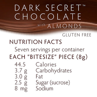 DARK SECRET chocolate with Almonds - 30 Day Box