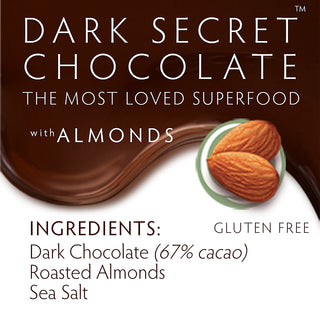 DARK SECRET chocolate with Almonds - 30 Day Box