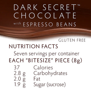 DARK SECRET chocolate with Espresso Beans - 30 Day Box