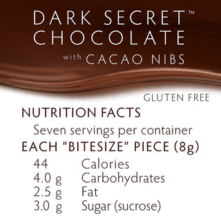 DARK SECRET chocolate with Cacao Nibs - 30 Day Box