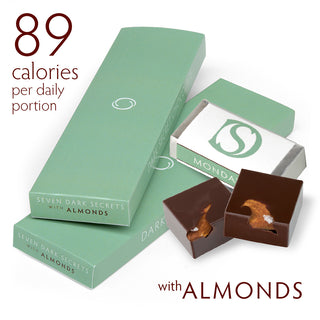 DARK SECRET chocolate with Almonds - Two 7 day boxes