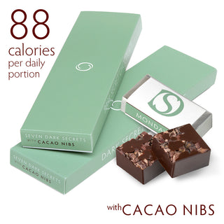 DARK SECRET chocolate with Cacao Nibs - Two 7 Day Boxes