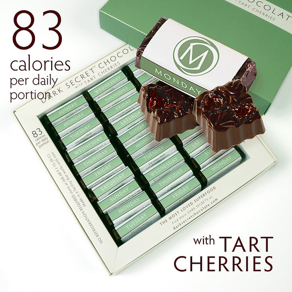 DARK SECRET chocolate with Tart Cherries - 30 Day Box