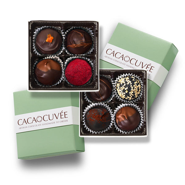 Fresh Chocolate Truffles in - 2 - 4pc boxes