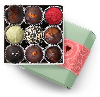 Special Valentine 9 pc box / fresh chocolate truffles