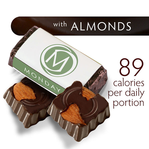 DARK SECRET chocolate with Almonds - 30 Day Box product detail