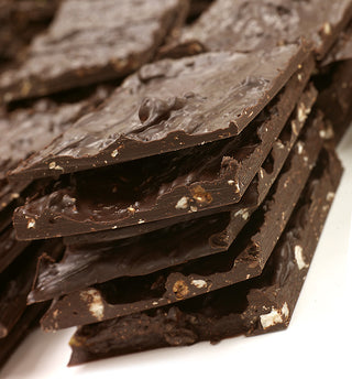 Brooklyn Bark - HANDCRAFTED MELTING POT of dark chocolate with assorted nuts and fruits, flax, sunflower, chia seeds coconut, spices and grey sea salt. Chocolate